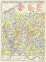 1913 Map of Western Pennsylvania and Railroads