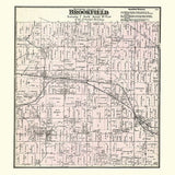 1873 Map of Brookfield Township Waukesha County Wisconsin