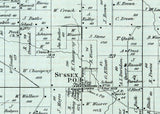 1873 Map of Lisbon Township Waukesha County Wisconsin