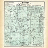 1873 Map of Summit Township Waukesha County Wisconsin