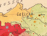 1918 Map of Austro Hungarian Ethnic Groups