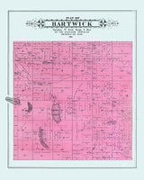 1900 Map of Hartwick Township Osceola County Michigan