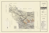 1936 Map of Fremont County Wyoming Oil and Gas Well Fields