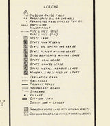 1936 Map of Fremont County Wyoming Oil and Gas Well Fields