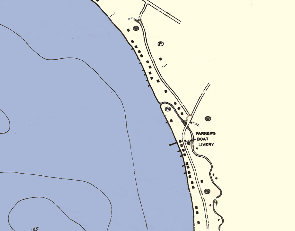 1941 Map of Klinger Lake St Joseph County Michigan