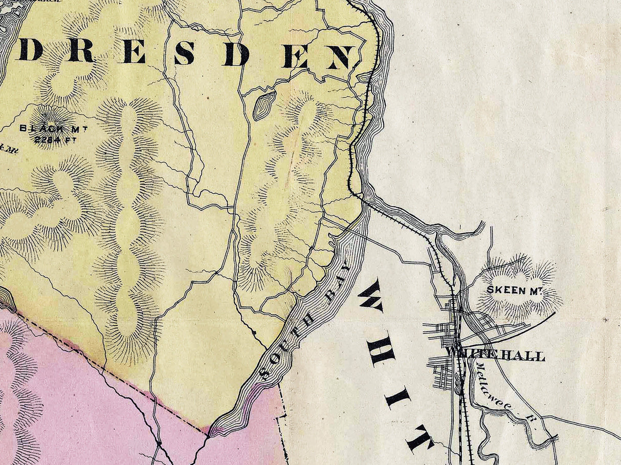 1876 Map of Lake George New York and Vicinity