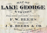 1876 Map of Lake George New York and Vicinity