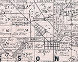 1902 Map of Jackson Township Guernsey County Ohio Oil Wells