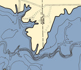 1960 Map of Lake Lemon Monroe and Brown County Indiana