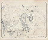 1885 Map of Massabesic Lake New Hampshire and Surrounding Territory