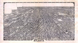 1919 Panoramic Map of Atlanta Georgia