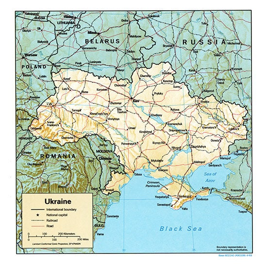 1993 Map of Ukraine