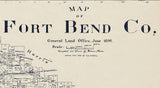 1914 Farm Line Map of Fort Bend County Texas