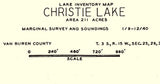 1940 Map of Christie Lake Van Buren County Michigan