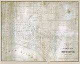 1851 Map of Rochester Beaver County Pennsylvania