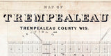 1859 Town Map of Trempealeau Wisconsin
