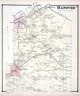 1867 Map of Hanover Township Chautauqua County New York