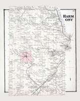 1867 Map of Harmony Township Chautauqua County New York