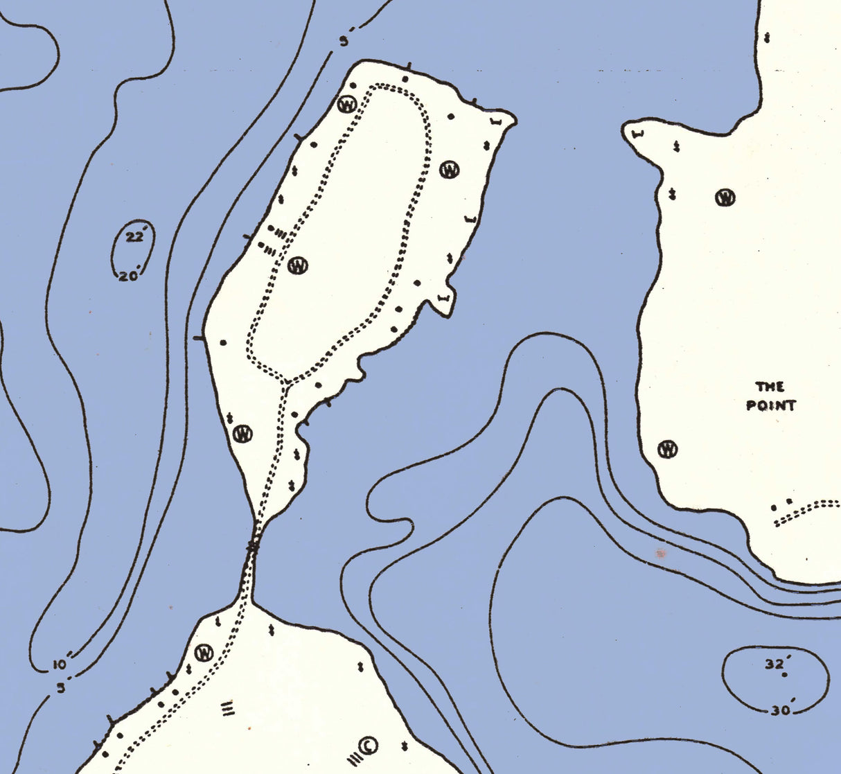 1946 Map of Saddle Lake Van Buren County Michigan