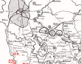 1918 Map of Strasbourg France Region Elsab Lothringen WW1