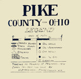 1930 Farm Line Map of Pike County Ohio Oil and Gas Wells