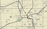 1930 Farm Line Map of Pike County Ohio Oil and Gas Wells