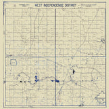 1934 Farm Line Map of Montgomery County Kansas Oil and Gas Wells