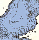 1938 Map of Randall North and Cemetery Lakes Branch County Michigan