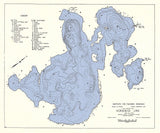 1941 Map of Horsehead Lake Mecosta County Michigan