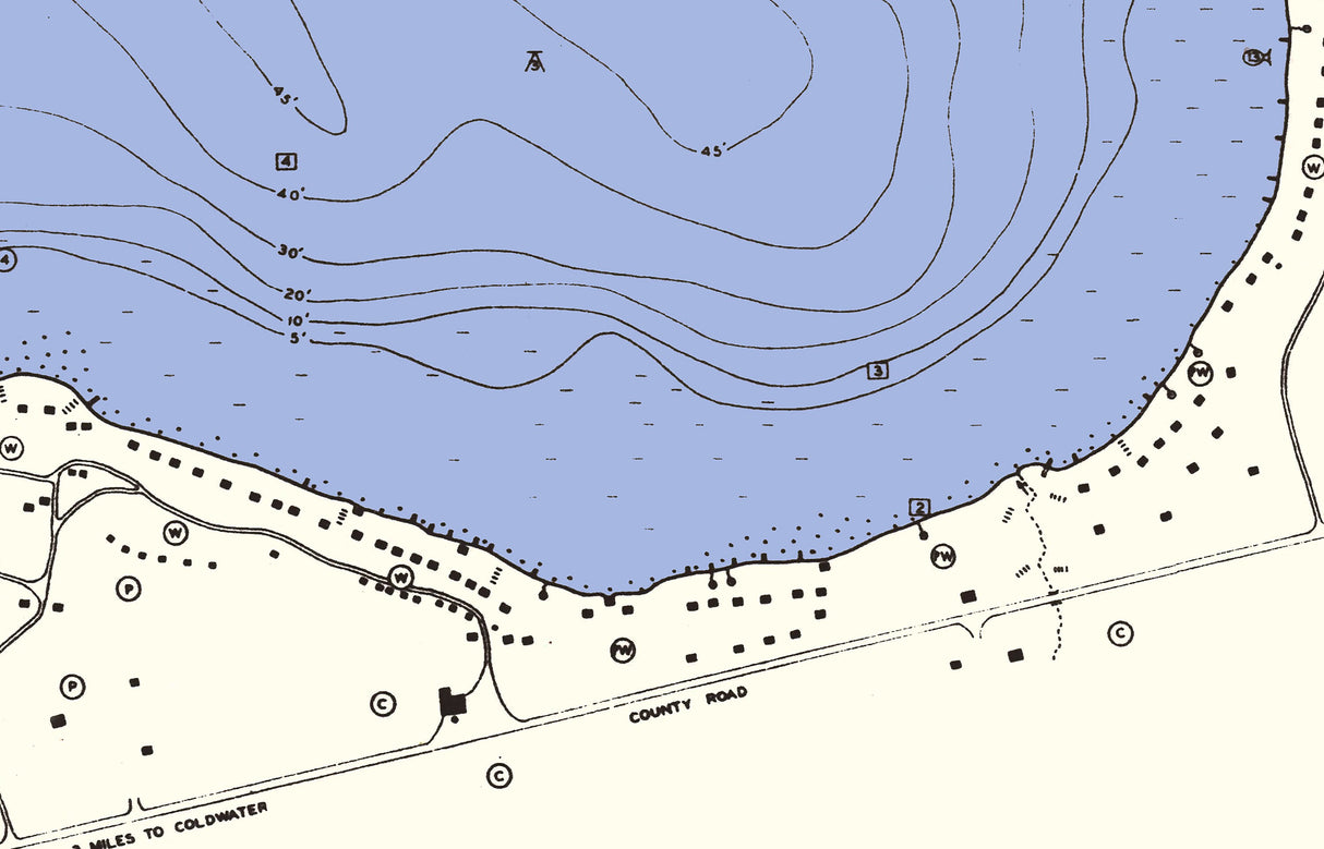 1941 Map of Morrison Lake Branch County Michigan