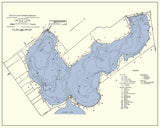 1950 Map of Devils Lake Lenawee County Michigan