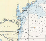 1964 Nautical Map of The Black Sea Western Part Ukraine