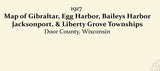 1917 Farm Line Map of Northern Door County Wisconsin
