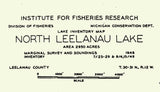 1949 Map of North Leelanau Lake Leelanau County Michigan