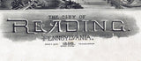1898 Panoramic Map of Reading Pennsylvania