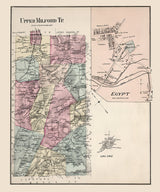 1876 Map of Upper Milford Township Lehigh County Pennsylvania