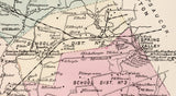 1876 Map of Upper Saucon Township Lehigh County Pennsylvania