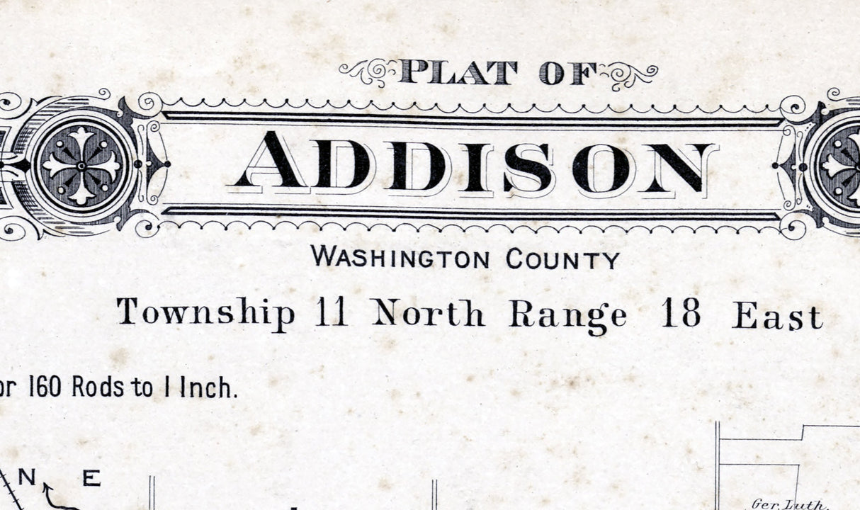 1915 Map of Addison Township Washington County Wisconsin