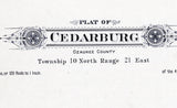 1915 Map of Cedarburg Township Ozaukee County Wisconsin