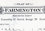 1915 Map of Farmington Township Washington County Wisconsin