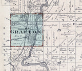 1915 Map of Grafton Township Ozaukee County Wisconsin