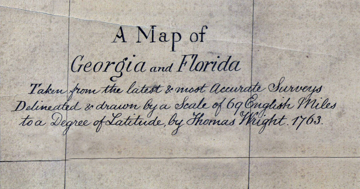 1763 Map of Georgia and Florida