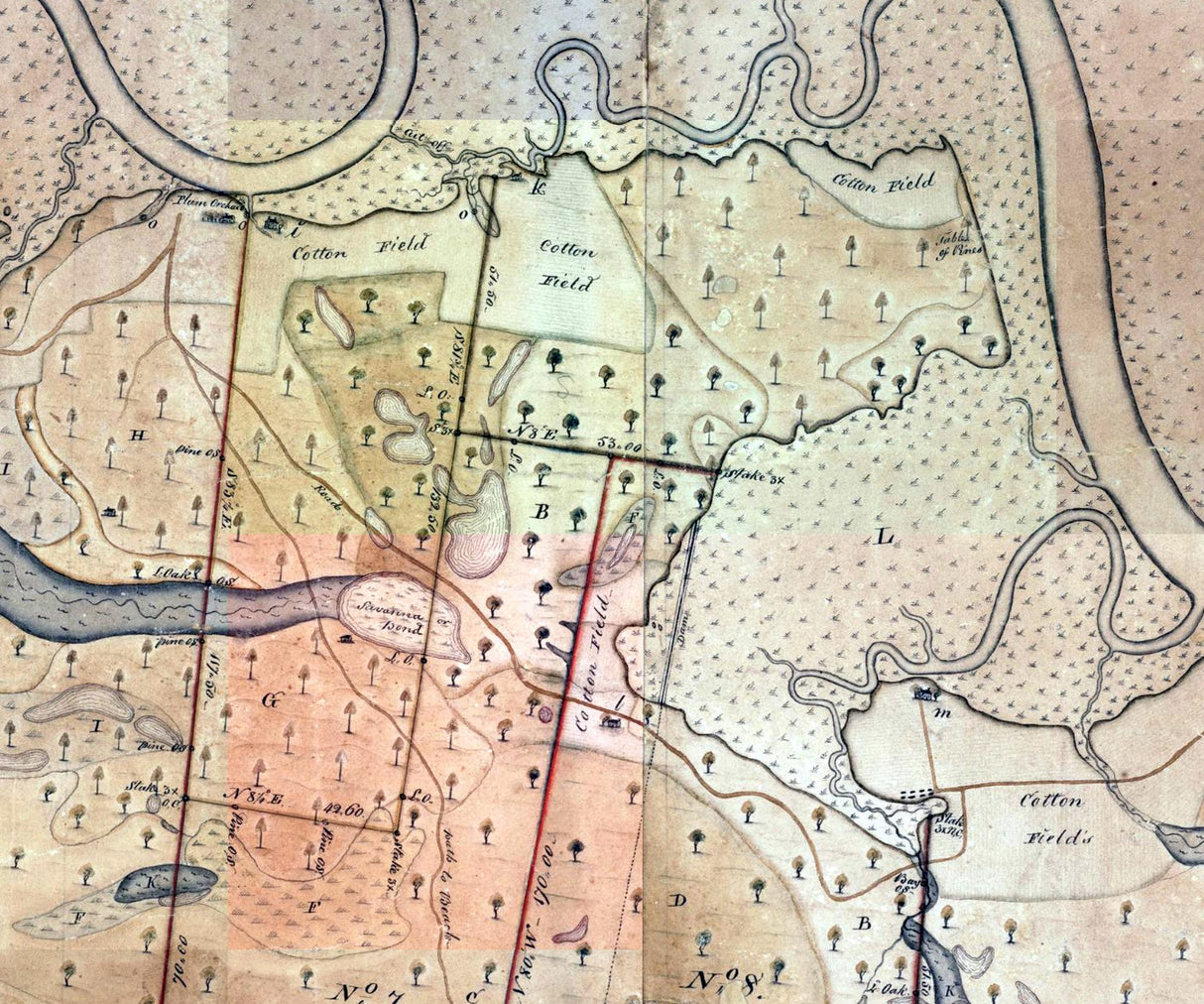 1802 Map of Cumberland Island Camden County Georgia