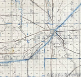 1850 Map of Vermillion County Illinois and Neighboring Indiana Counties