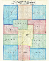 1856 Farm Line Map of Rush County Indiana