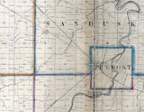 1856 Farm Line Map of Sandusky County Ohio