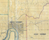 1857 Map of Vanderburgh County Indiana