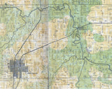 1858 Farm Line Map of Sangamon County Illinois