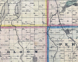 1858 Map of Wood County Ohio