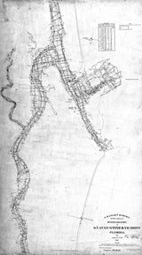 1870 Nautical Map of Saint Augustine Florida Inlet